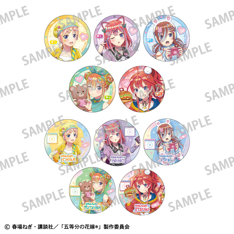 五等分の花嫁*トレーディングメタリック缶バッジ_配信者なりきり 画像 2 | AniSmile