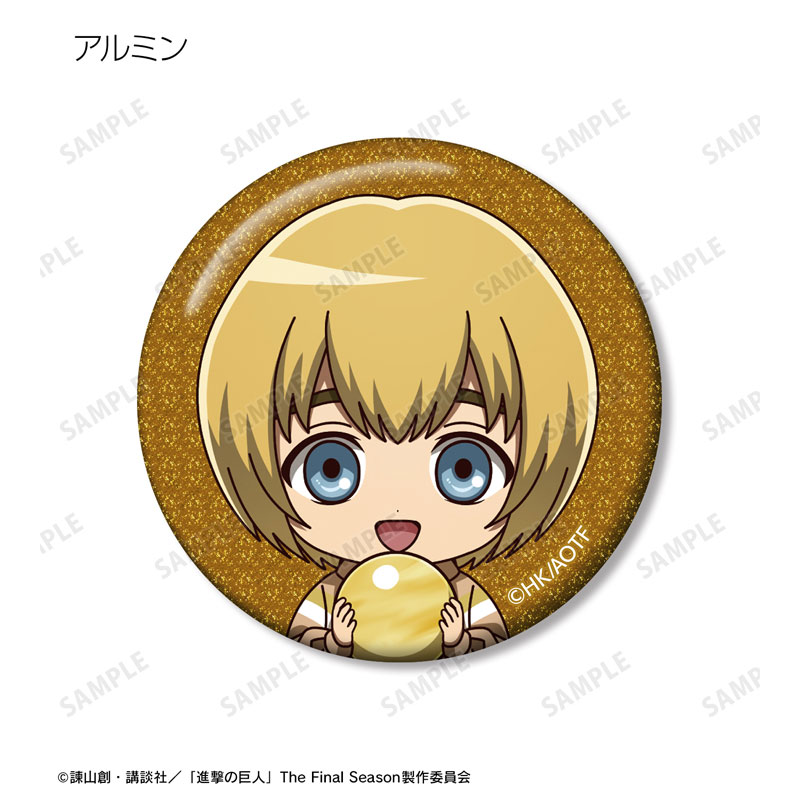 進撃の巨人 トレーディング ちびキャラ アクティビティver. グリッター缶バッジ(単位/BOX) 画像 5 | AniSmile