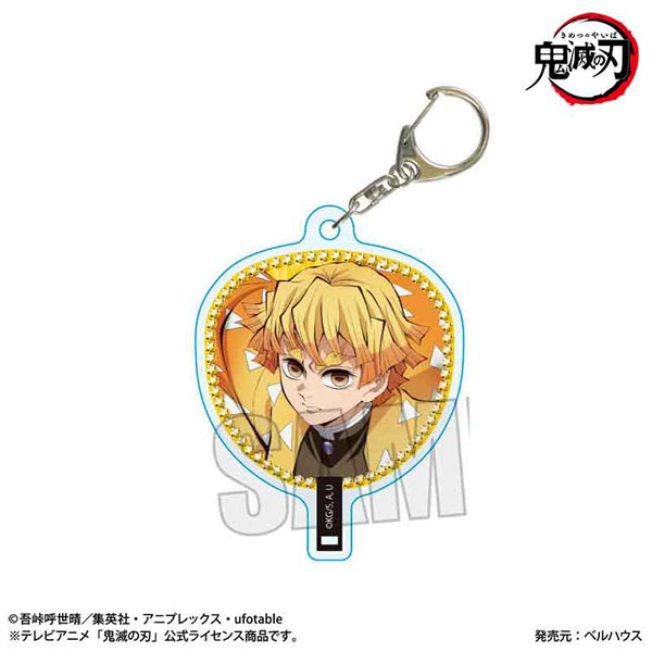 うちわ風キーホルダー アニメ「鬼滅の刃」/我妻 善逸(無限城編ver.) - 公式商品画像 | AniSmile