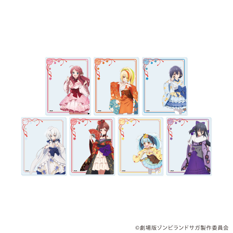 アクリルカード「劇場版『ゾンビランドサガ ゆめぎんがパラダイス』」01/和風ドレスver. ブラインド(全7種)(描き下ろしイラスト) - 公式商品画像 | AniSmile