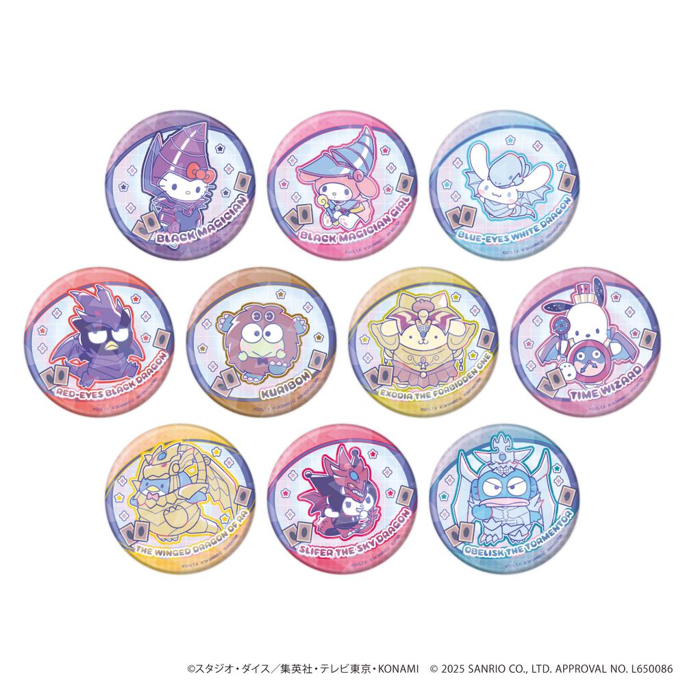 ホログラム缶バッジ(65mm)「遊☆戯☆王デュエルモンスターズ×サンリオキャラクターズ」01/ブラインド(全10種)(コラボイラスト) - 官方商品图片 | AniSmile