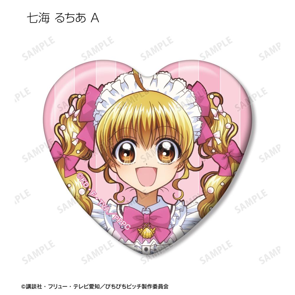 アニメ「ぴちぴちピッチ」 描き下ろし メイドver. トレーディングハート型缶バッジ(単位/BOX) Image 3 | AniSmile