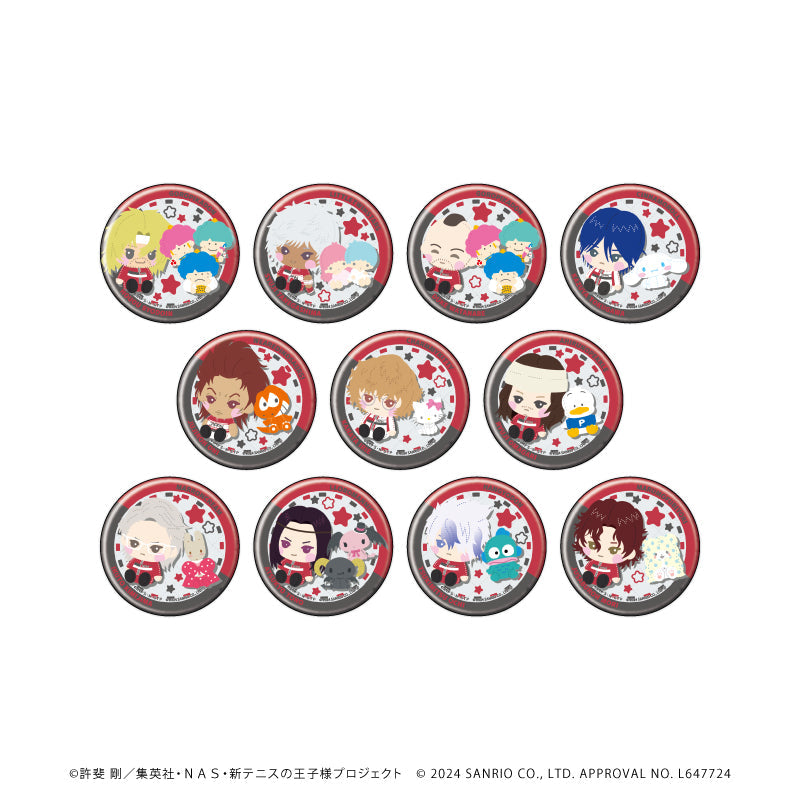 缶バッジ「新テニスの王子様×サンリオキャラクターズ」02/高校生デザイン ブラインド(全11種)(描き下ろしイラスト) - official product image | AniSmile