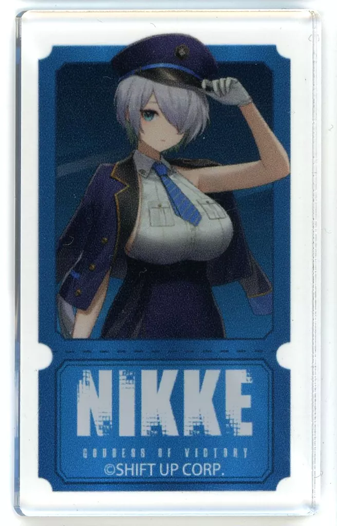 アクリルダイカットステッカー「勝利の女神:NIKKE」05/ブリッド 駅員風衣装ver.(描き起こしイラスト) - 公式商品画像 | AniSmile