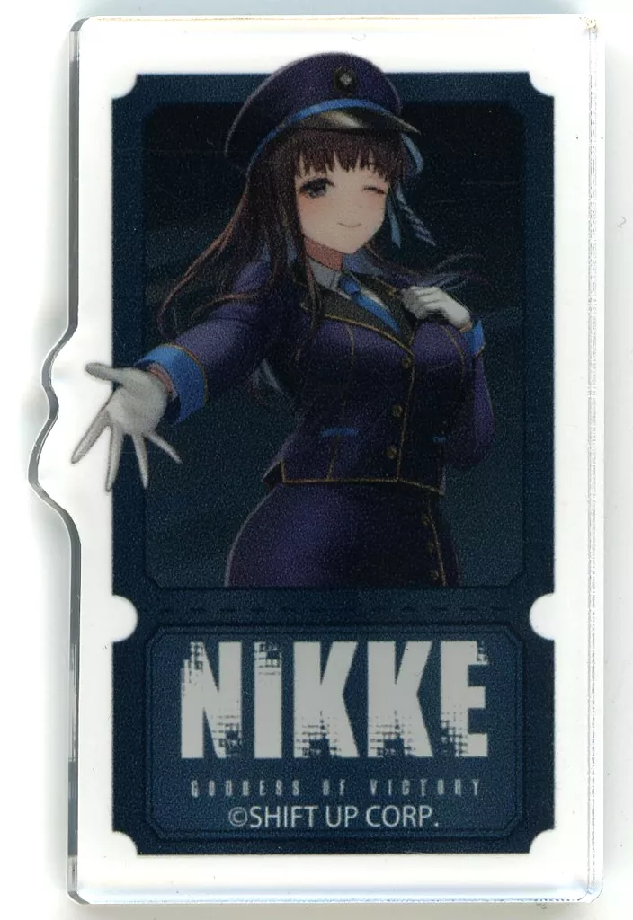アクリルダイカットステッカー「勝利の女神:NIKKE」04/マリアン 駅員風衣装ver.(描き起こしイラスト) - 公式商品画像 | AniSmile