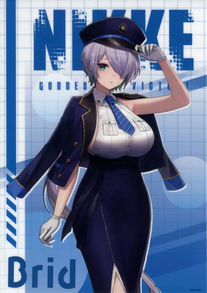 A3クリアポスター「勝利の女神:NIKKE」05/ブリッド 駅員風衣装ver.(描き起こしイラスト) - AniSmile
