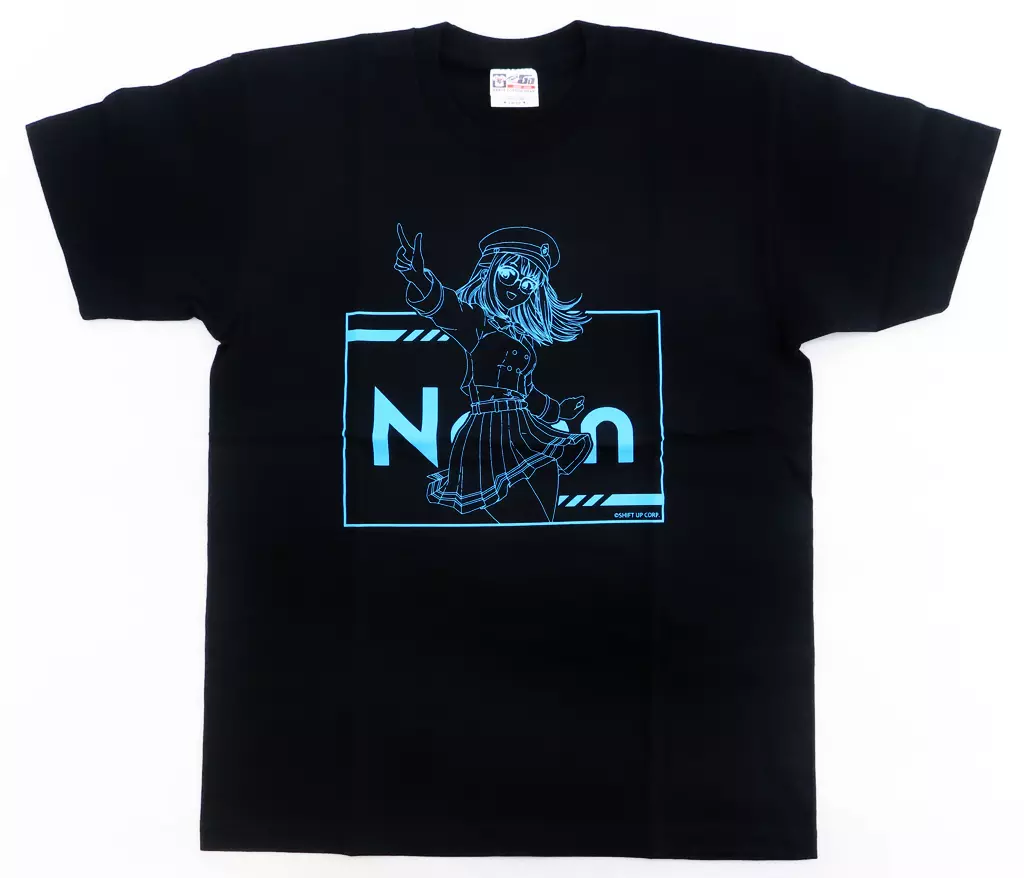 Tシャツ「勝利の女神:NIKKE」03/ネオン 駅員風衣装ver.(描き起こしイラスト)Lサイズ - AniSmile