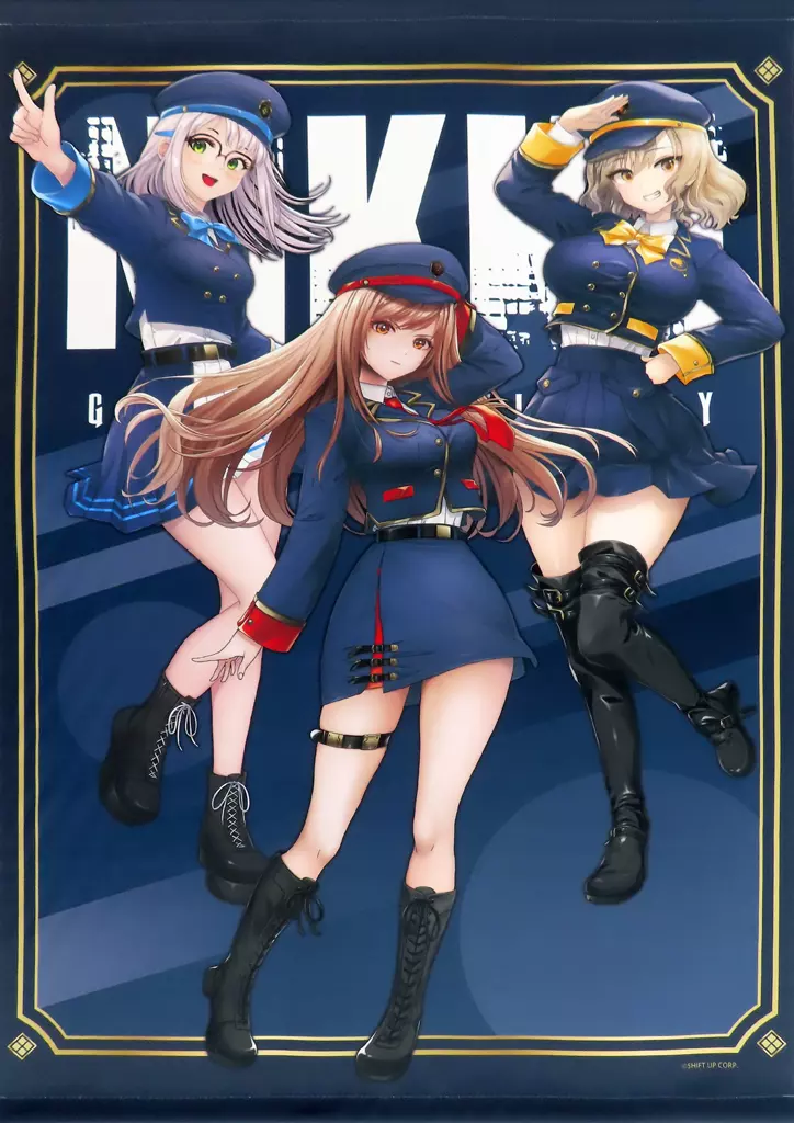 B2縦タペストリー「勝利の女神:NIKKE」01/集合デザインA 駅員風衣装ver.(描き起こしイラスト) - AniSmile
