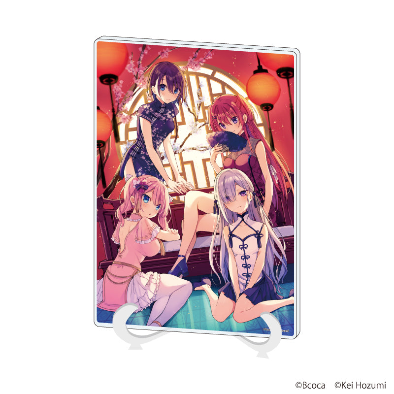 アクリルアートボード(A5サイズ)「四姉妹は夜をおまちかね」01/月子&星音&今宵&暁(公式イラスト) - AniSmile
