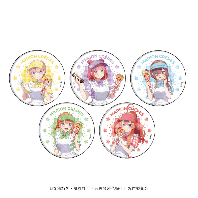 ホログラム缶バッジ(57mm)「五等分の花嫁∽」01/クレープ店員ver. ブラインド(全5種)(描き下ろしイラスト) - AniSmile