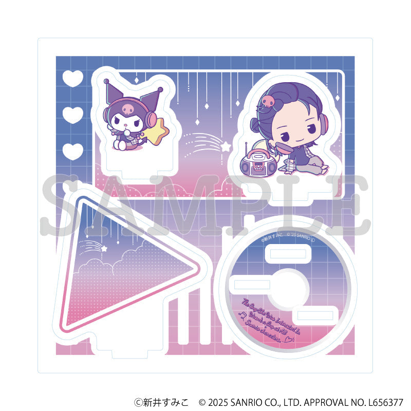 アクリルスタンドプレート「気になってる人が男じゃなかった×サンリオキャラクターズ」05/古賀みつき×クロミ C(ミニキャライラスト) - AniSmile