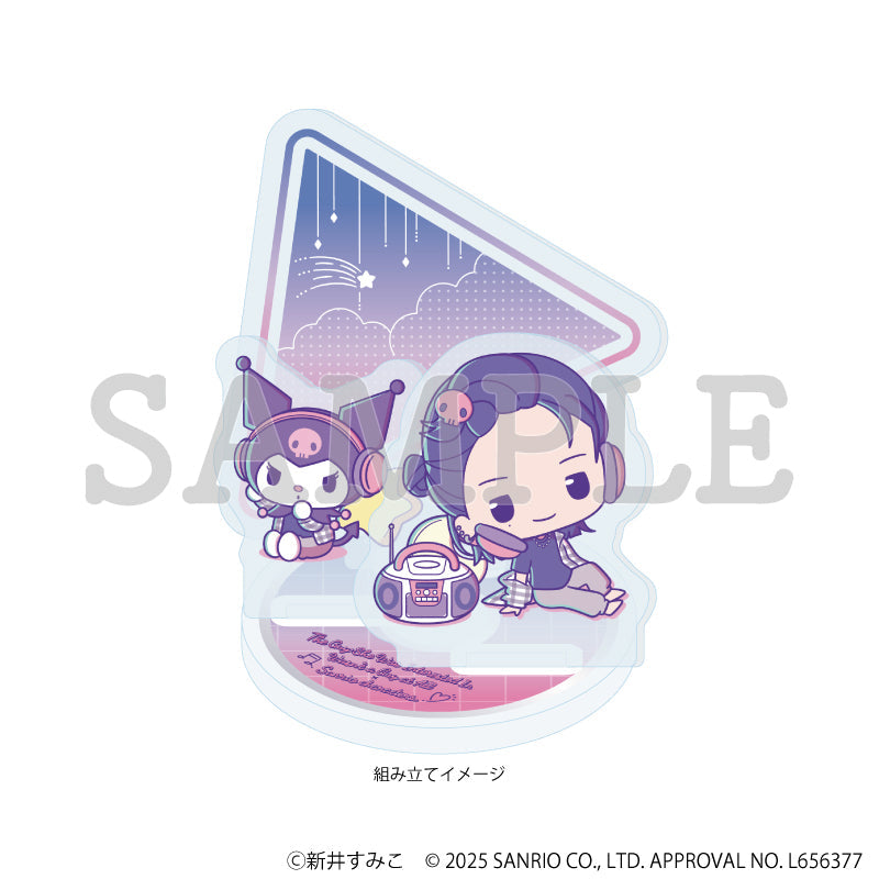 アクリルスタンドプレート「気になってる人が男じゃなかった×サンリオキャラクターズ」05/古賀みつき×クロミ C(ミニキャライラスト) Image 2 | AniSmile