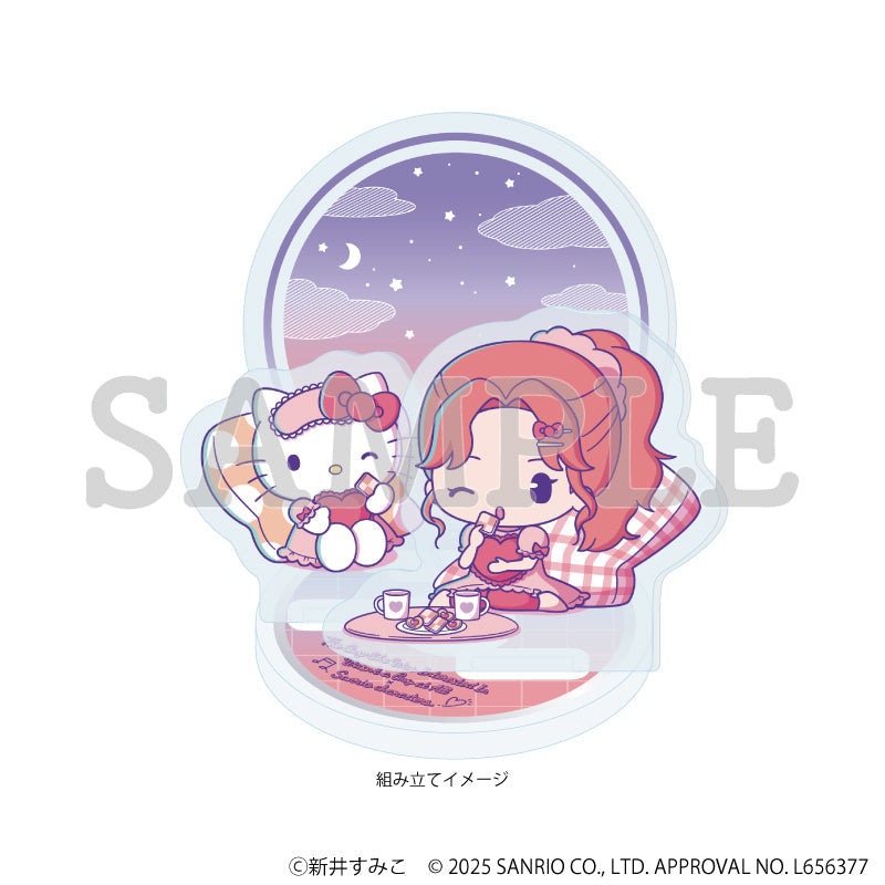 アクリルスタンドプレート「気になってる人が男じゃなかった×サンリオキャラクターズ」04/大沢あや×ハローキティ B(ミニキャライラスト) 画像 2 | AniSmile