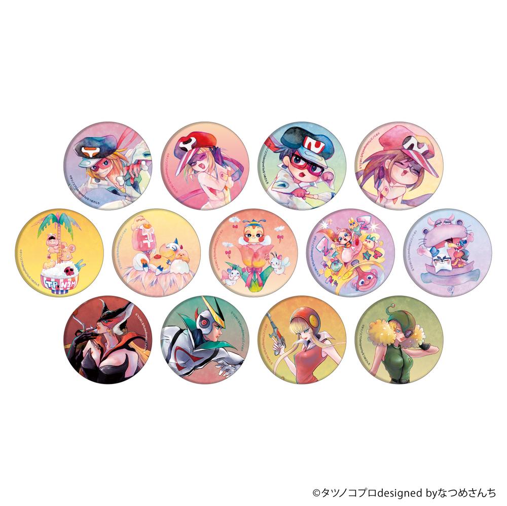 みんなキメ顔缶バッジ!「関東鉄道×なつめさんち×タツノコプロ」01/ブラインド(全13種)(公式イラスト) - AniSmile
