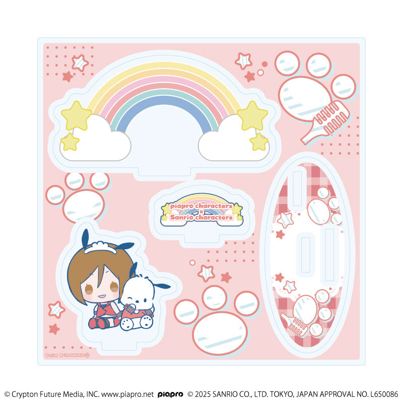 アクリルスタンドプレート「ピアプロキャラクターズ×サンリオキャラクターズ」05/MEIKO×ポチャッコ(コラボイラスト) - 公式商品画像 | AniSmile