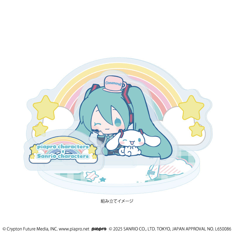 アクリルスタンドプレート「ピアプロキャラクターズ×サンリオキャラクターズ」01/初音ミク×シナモロール(コラボイラスト) 画像 2 | AniSmile