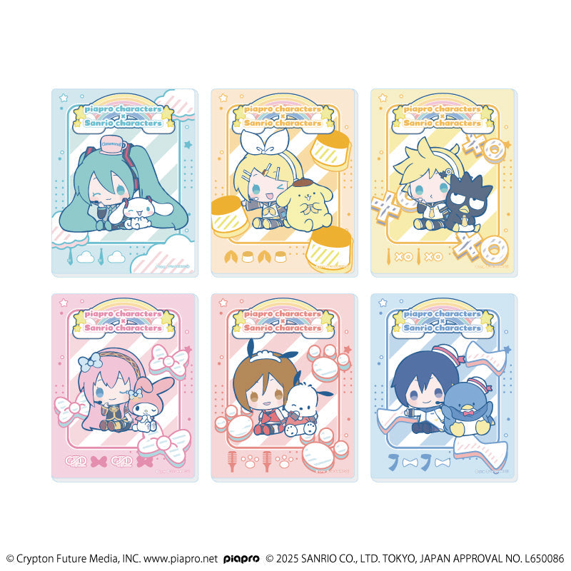 アクリルカード「ピアプロキャラクターズ×サンリオキャラクターズ」0 /ブラインド(全6種)(コラボイラスト) - AniSmile