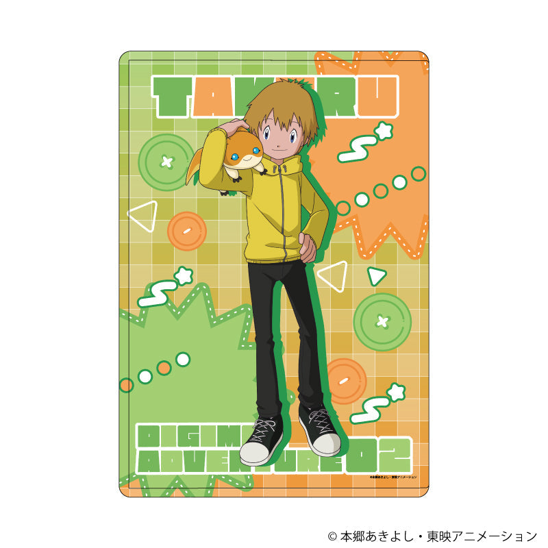 キャラクリアケース「デジモンアドベンチャー02」10/高石タケル&パタモン ぬいぐるみver.(描き下ろしイラスト) - AniSmile