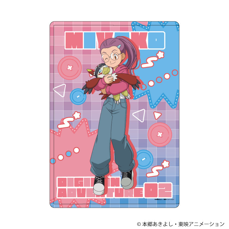 キャラクリアケース「デジモンアドベンチャー02」08/井ノ上京&ホークモン ぬいぐるみver.(描き下ろしイラスト) - AniSmile