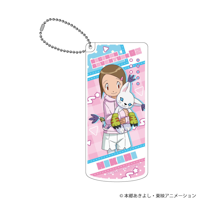 スライド式小物ケース「デジモンアドベンチャー02」18/八神ヒカリ&テイルモン ぬいぐるみver.(描き下ろしイラスト) - AniSmile