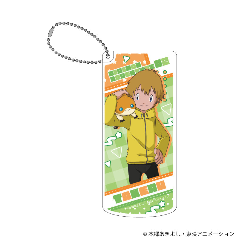 スライド式小物ケース「デジモンアドベンチャー02」17/高石タケル&パタモン ぬいぐるみver.(描き下ろしイラスト) - AniSmile