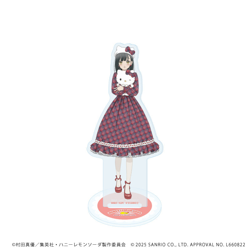 アクリルスタンド「TVアニメ『ハニーレモンソーダ』×サンリオキャラクターズ」01/石森羽花×ハローキティ(等身イラスト) - 公式商品画像 | AniSmile