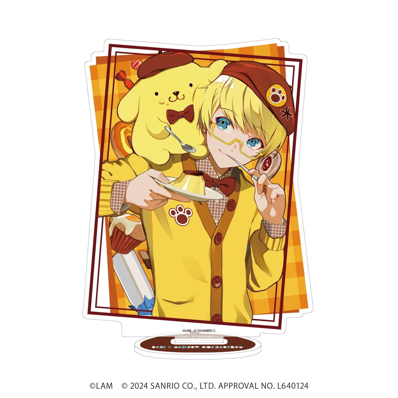 アクリルスタンド「LAM×サンリオキャラクターズ」03/ポムポムプリン(等身イラスト) - 公式商品画像 | AniSmile