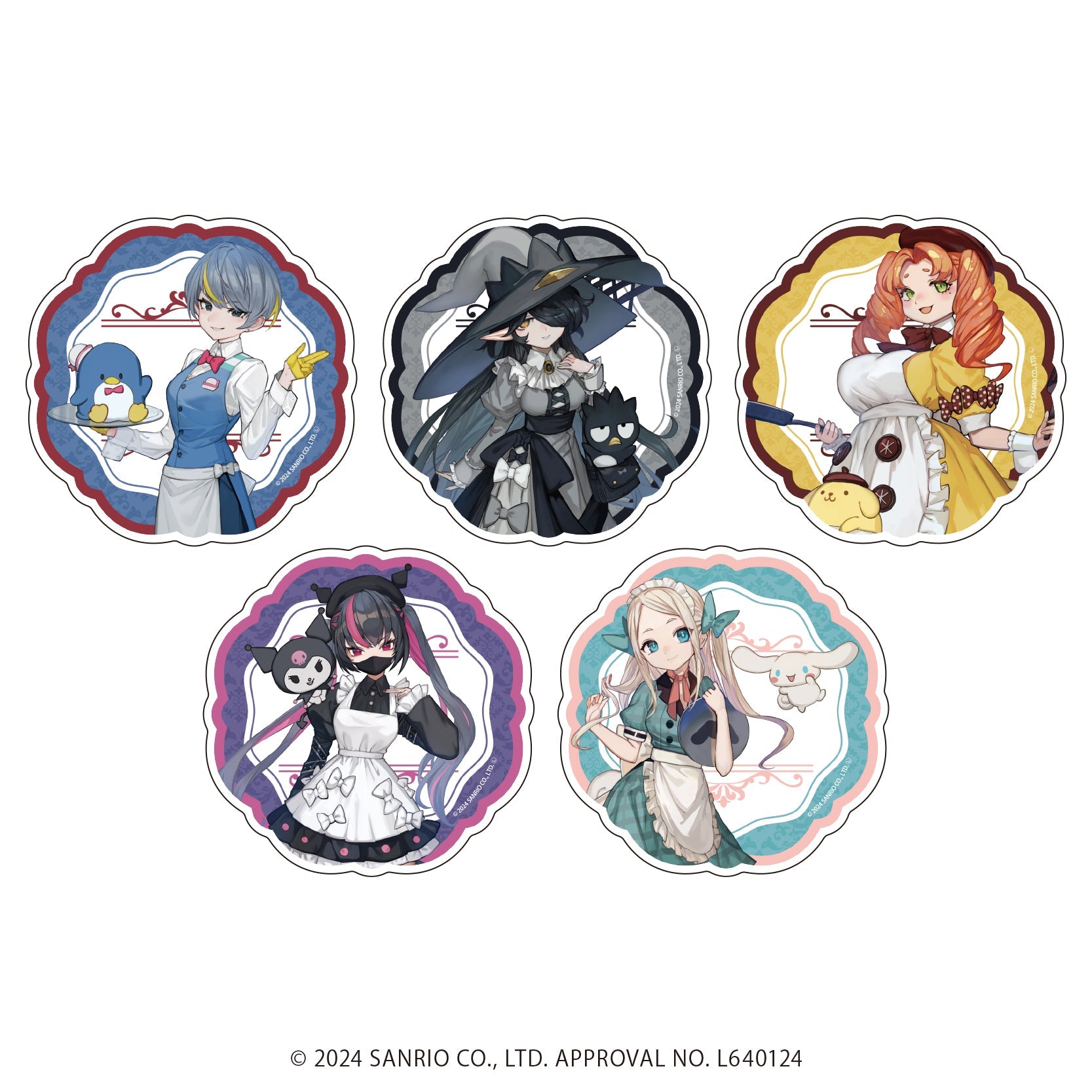 アクリルコースター「lack×サンリオキャラクターズ」01/ブラインド(全5種)(コラボイラスト) - 公式商品画像 | AniSmile