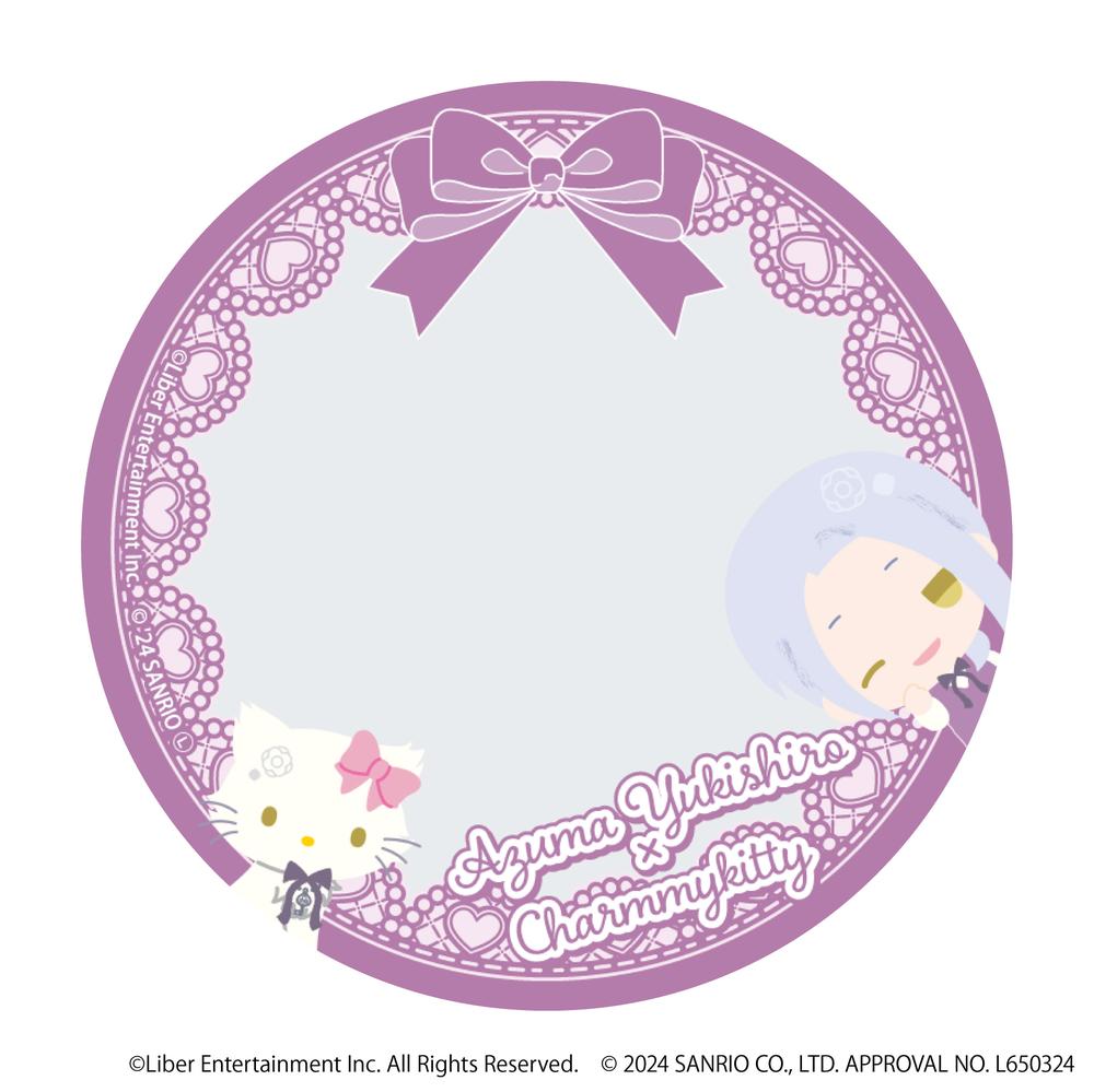 57mm缶デコカバー「A3!×Sanrio characters」23/雪白 東×チャーミーキティ(ミニキャライラスト) - 公式商品画像 | AniSmile