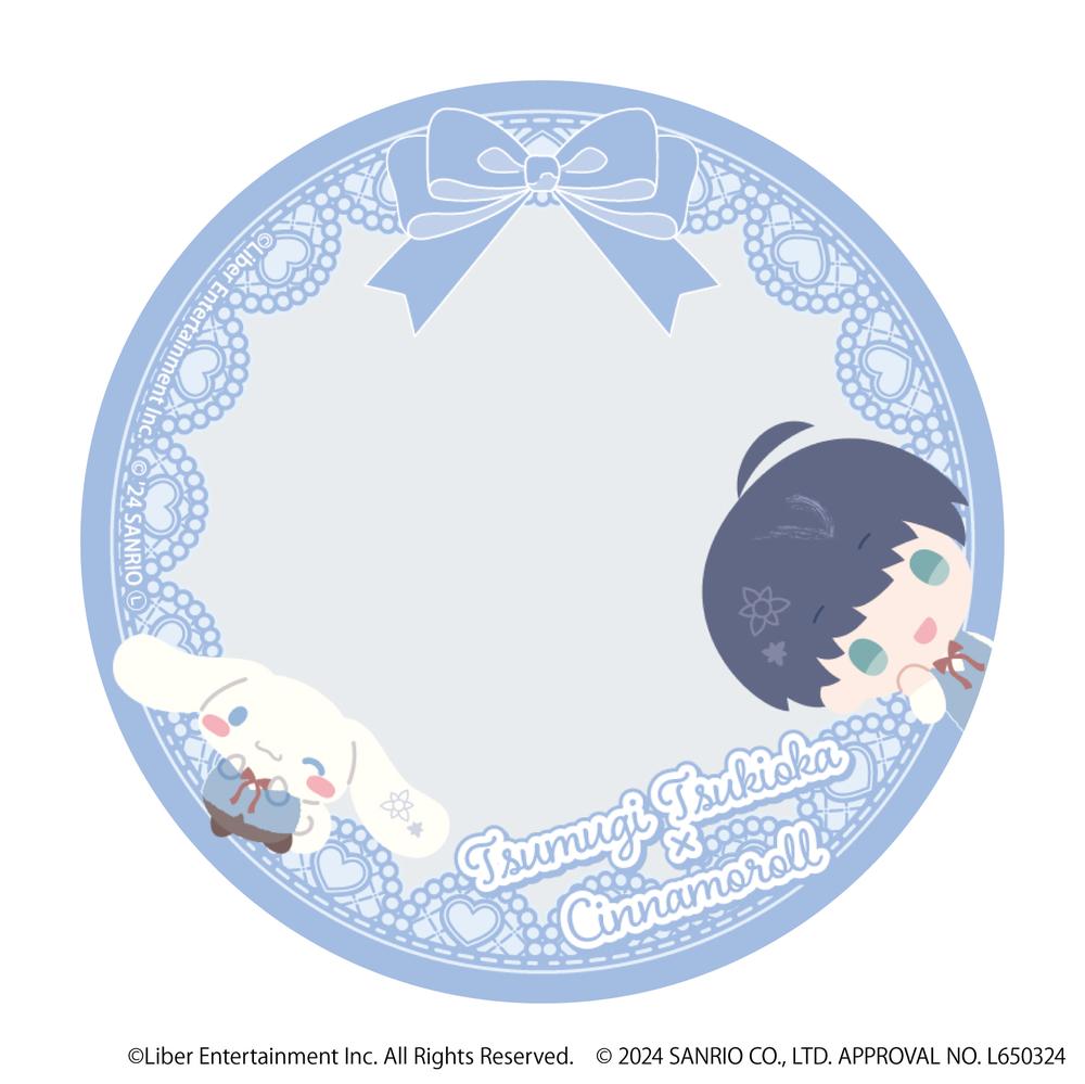 57mm缶デコカバー「A3!×Sanrio characters」19/月岡 紬×シナモロール(ミニキャライラスト) - 公式商品画像 | AniSmile