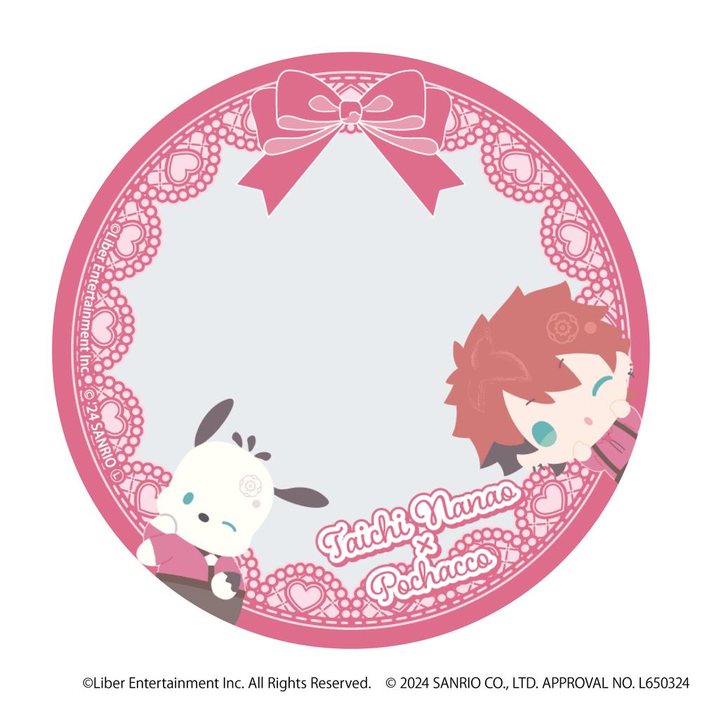 57mm缶デコカバー「A3!×Sanrio characters」15/七尾 太一×ポチャッコ(ミニキャライラスト) - 公式商品画像 | AniSmile