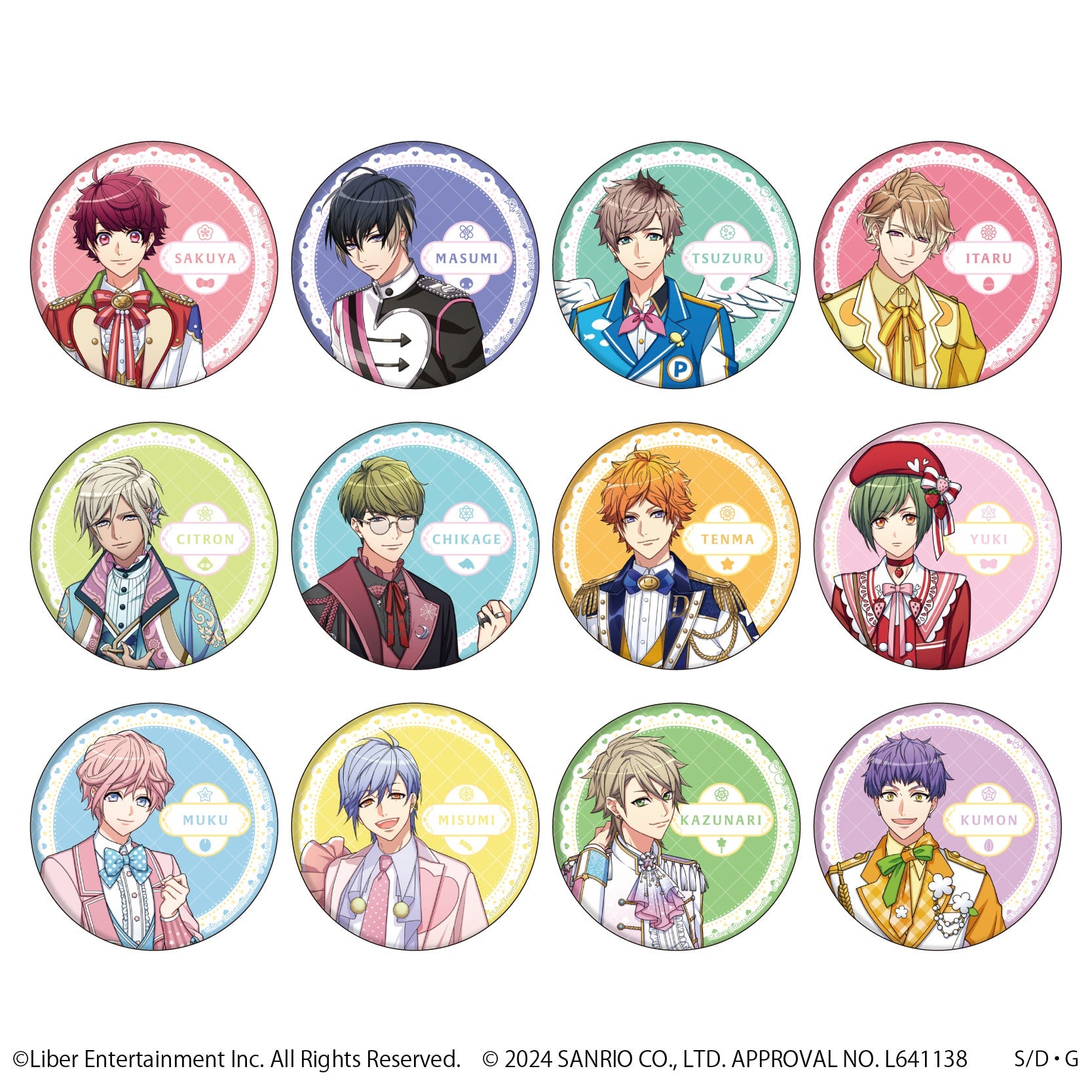 グリッター缶バッジ54mm「A3!×Sanrio characters」03/S&S ブラインド(全12種)(公式イラスト) - 公式商品画像 | AniSmile
