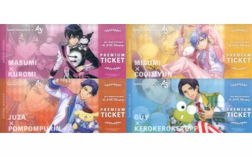 ホログラムチケット「A3!×Sanrio characters」01/ブラインド(全4種)(公式イラスト) - 公式商品画像 | AniSmile