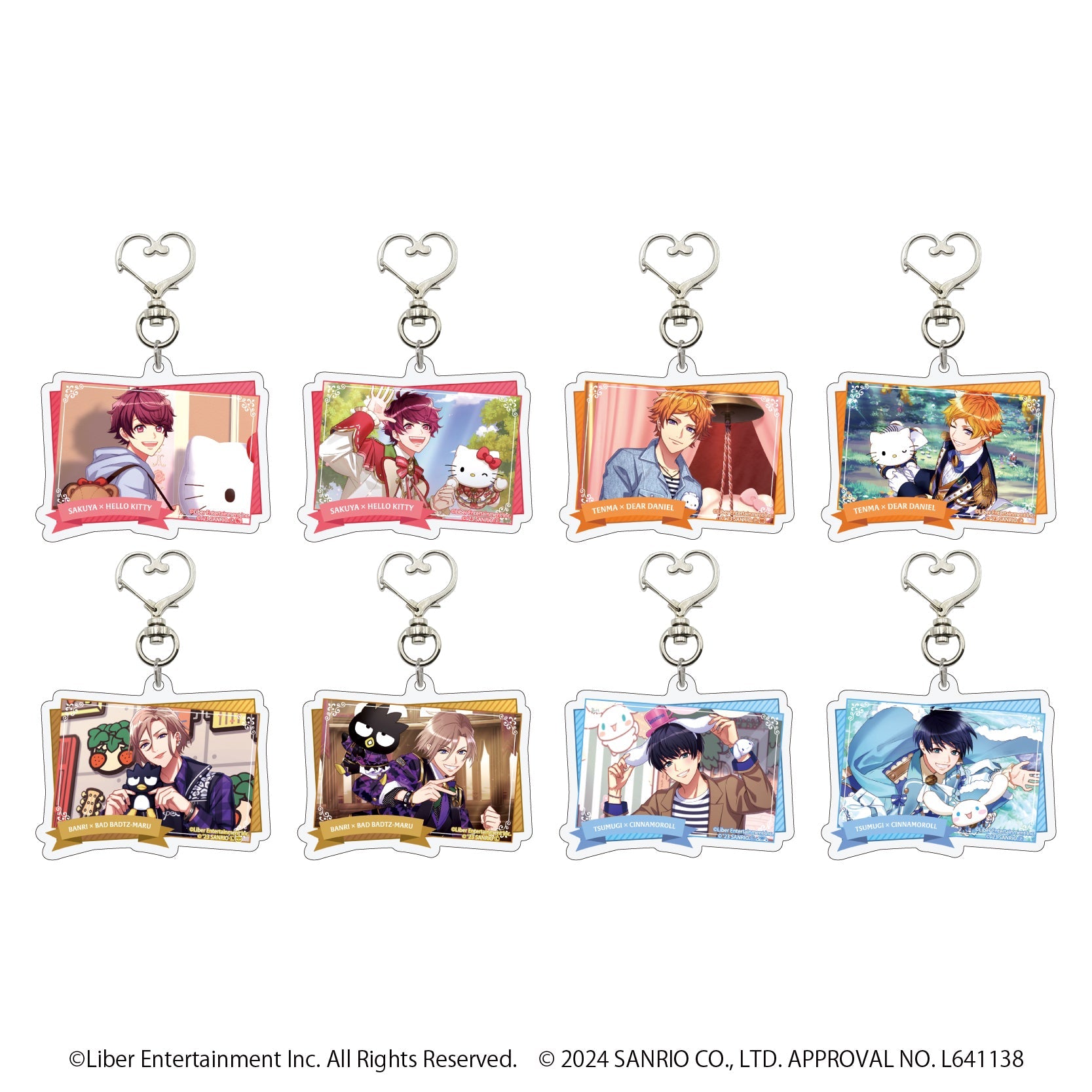 ハート形ナスカン付きアクリルキーホルダー「A3!×Sanrio characters」01/ブラインド(全8種)(公式イラスト) - 公式商品画像 | AniSmile