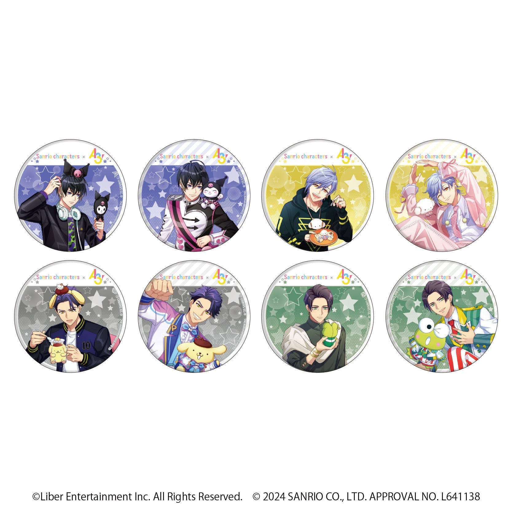 グリッター缶バッジ54mm「A3!×Sanrio characters」02/ブラインド(全8種)(公式イラスト) - 公式商品画像 | AniSmile