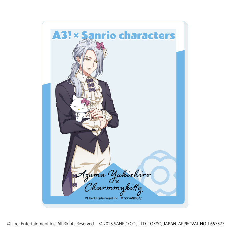 アクリルカード「A3!×Sanrio characters」18/雪白 東×チャーミーキティ(等身イラスト) - 公式商品画像 | AniSmile