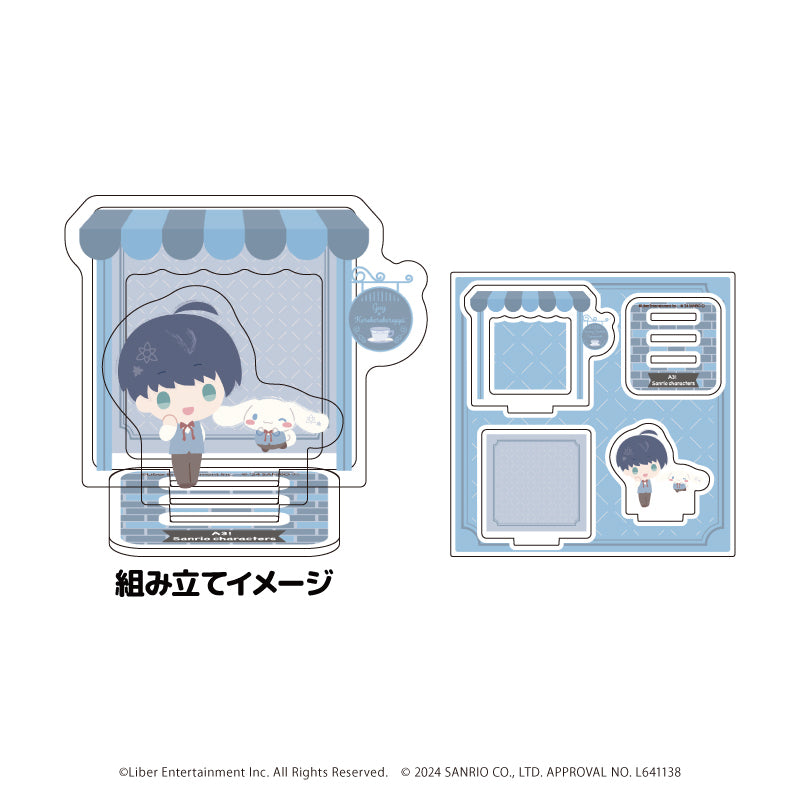 アクリルスタンドプレート「A3!×Sanrio characters」19/月岡 紬×シナモロール(ミニキャライラスト) - 公式商品画像 | AniSmile