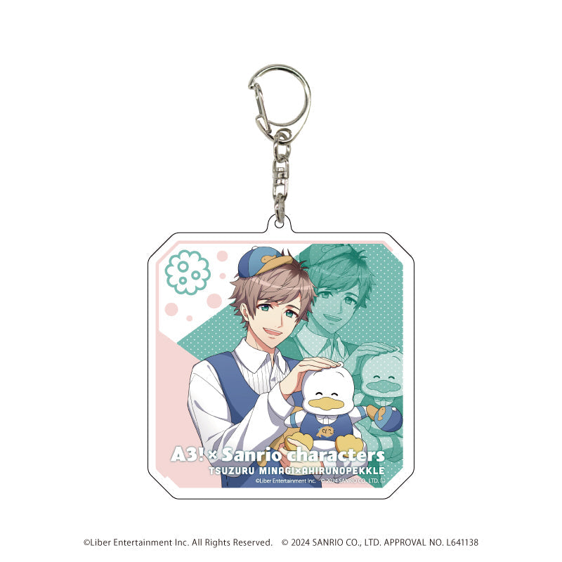 デカアクリルキーホルダー「A3!×Sanrio characters」01/皆木 綴×あひるのペックル(等身イラスト) - 公式商品画像 | AniSmile