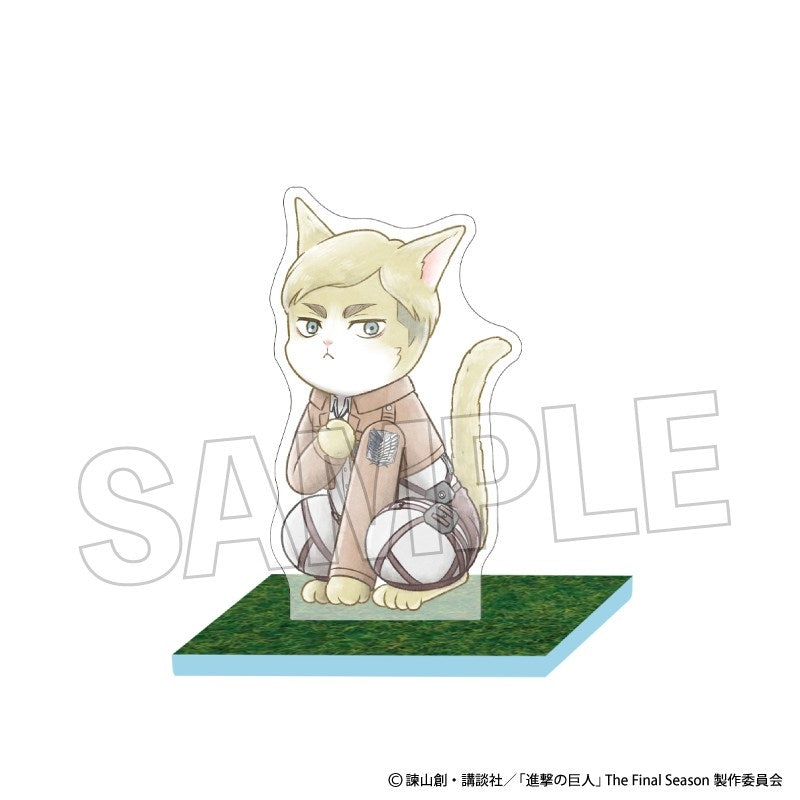 進撃の巨人 調査兵にゃん 大地なアクリルスタンド エルヴィン - 公式商品画像 | AniSmile