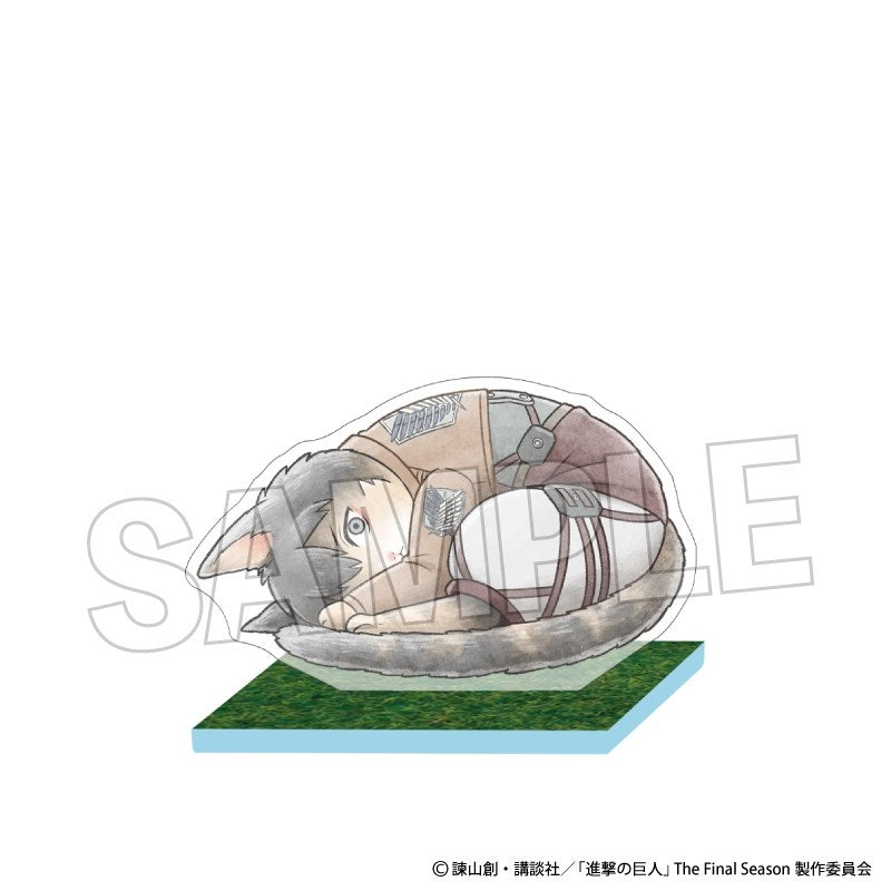 進撃の巨人 調査兵にゃん 大地なアクリルスタンド ベルトルト - 公式商品画像 | AniSmile