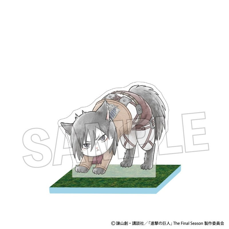 進撃の巨人 調査兵にゃん 大地なアクリルスタンド ミカサ - 公式商品画像 | AniSmile