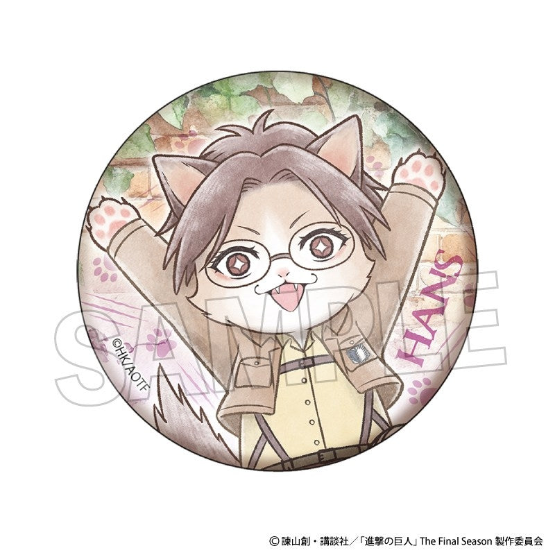 進撃の巨人 調査兵にゃん 缶バッジ ハンジ - 公式商品画像 | AniSmile