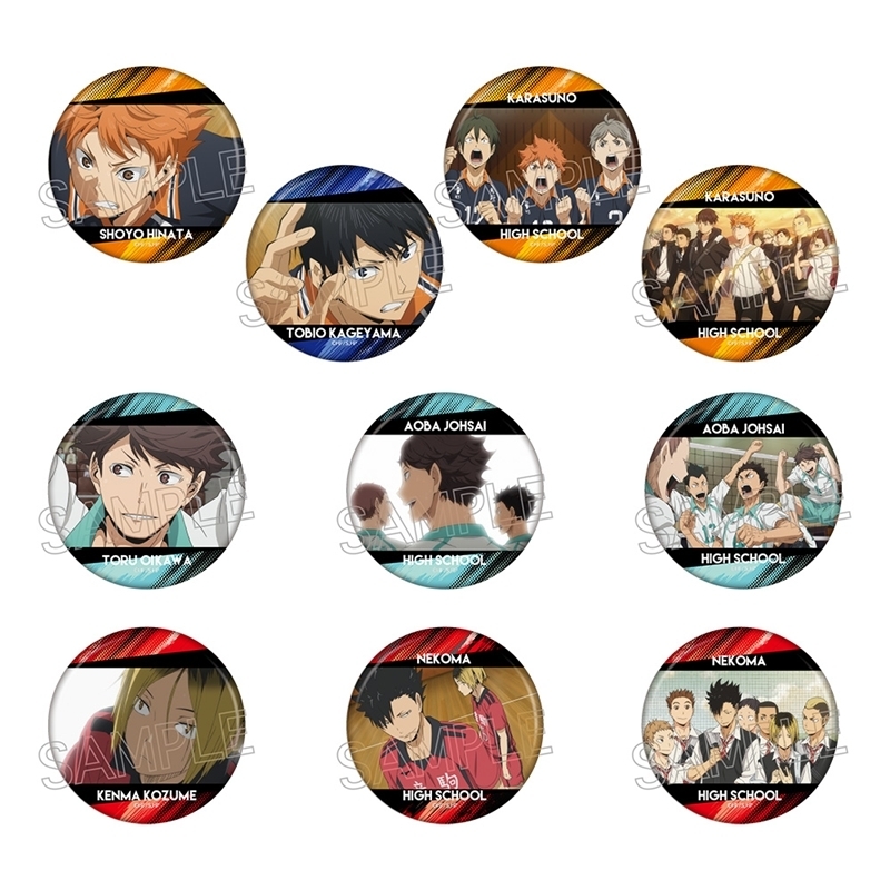 ハイキュー!! 百面相缶バッジ-Lサイズ- 単品 - official product image | AniSmile