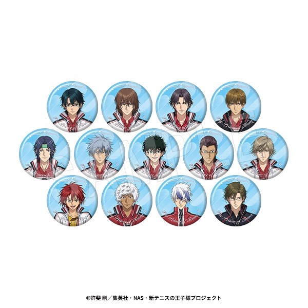 新テニスの王子様 トレーディングホロ箔押しマット缶バッジ 選手名鑑ver. 1pcs - 公式商品画像 | AniSmile