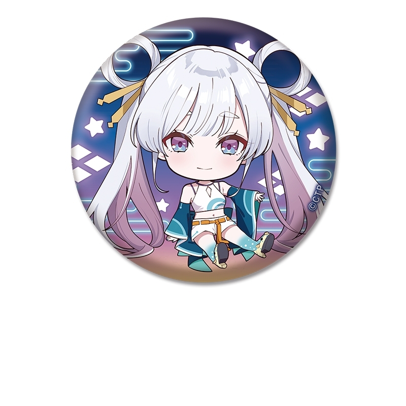 超かぐや姫! ぺたん娘缶バッジ 月見ヤチヨ/バトル衣装 - 公式商品画像 | AniSmile