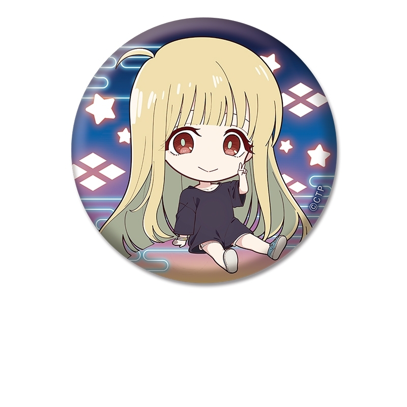 超かぐや姫! ぺたん娘缶バッジ かぐや/現実 - 公式商品画像 | AniSmile