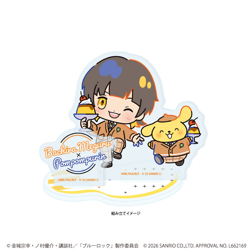 アクリルスタンドプレート「TVアニメ『ブルーロック』×サンリオキャラクターズ」07/蜂楽 廻×ポムポムプリン(コラボイラスト) 画像 2 | AniSmile