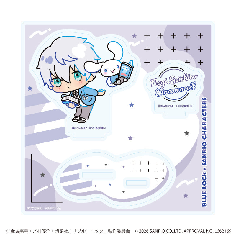 アクリルスタンドプレート「TVアニメ『ブルーロック』×サンリオキャラクターズ」03/凪 誠士郎×シナモロール(コラボイラスト) - 公式商品画像 | AniSmile