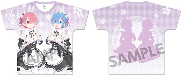 Re:ゼロから始める異世界生活 フルグラフィックTシャツ レム&ラム メイド Mサイズ - 公式商品画像 | AniSmile