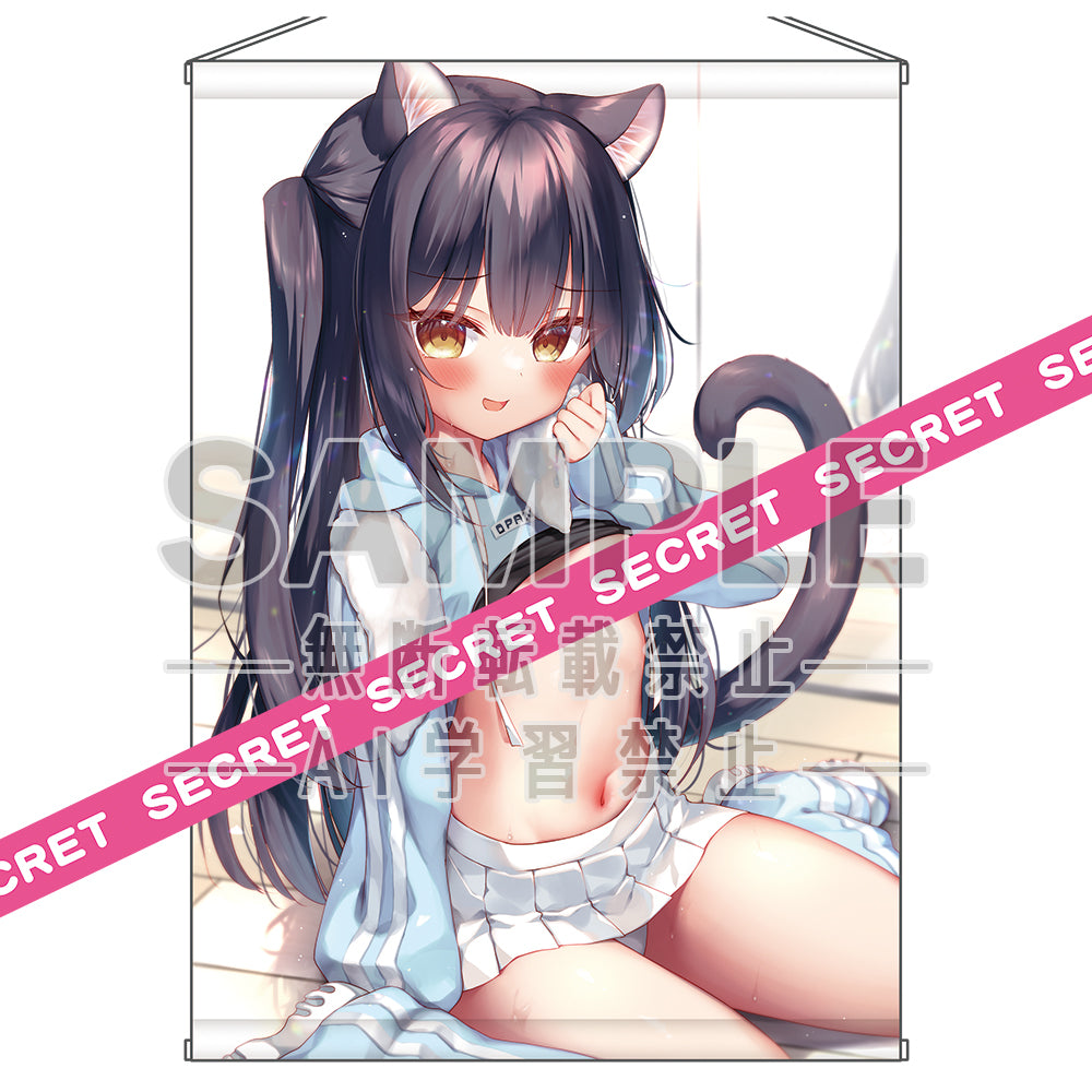 イチリ描き下ろし無防備ねこちゃん▼ドキドキX-RATEDタペストリー - 公式商品画像 | AniSmile